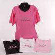 100% cotton ladies scoop neck t-shirt with the G.O