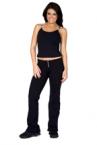 EQUILIBRIUM ACTIVE WEAR BLACK SUPPLEX ZIPPER PANT